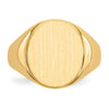 Gold Polished Circle Open Back Signet Ring — 14k Yellow Gold