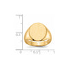 Gold Polished Circle Open Back Signet Ring — 14k Yellow Gold