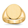 Gold Polished Circle Open Back Signet Ring
