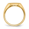 Gold Polished Circle Open Back Signet Ring — 14k Yellow Gold