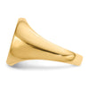 Gold Polished Circle Open Back Signet Ring — 14k Yellow Gold