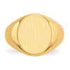 Gold Polished Circle Open Back Signet Ring — 14k Yellow Gold