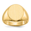 Gold Polished Circle Open Back Signet Ring — 14k Yellow Gold