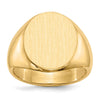 Gold Polished Circle Open Back Signet Ring — 14k Yellow Gold