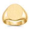 Gold Polished Circle Closed Back Signet Ring