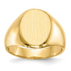 Gold Polished Circle Closed Back Signet Ring