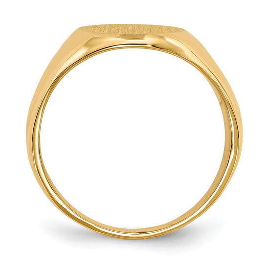 Gold Polished Tall Oval Signet Rings
