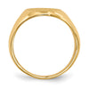 Gold Polished Tall Oval Signet Rings