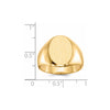 Gold Polished Tall Oval Signet Rings