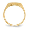 14k 13.0x17.0mm Closed Back Mens Signet Ring