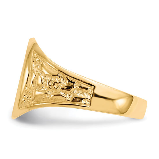 Polished Gold Fancy Signet Rings