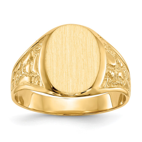 Polished Gold Fancy Signet Rings