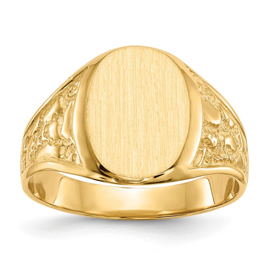 Polished Gold Fancy Signet Rings