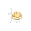 Gold Polished Diamond Signet Ring