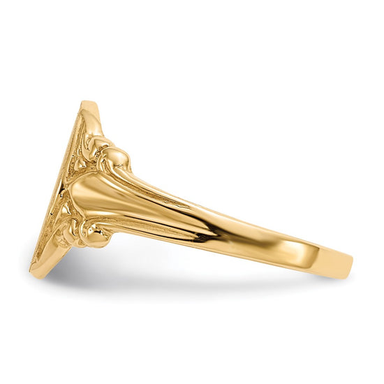 Polished Gold Fancy Signet Rings