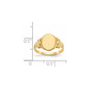 Polished Gold Fancy Signet Rings