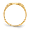 Gold Polished and Textured Signet Rings