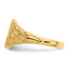 Gold Polished and Textured Signet Rings