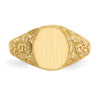 Gold Polished and Textured Signet Rings