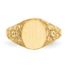 Gold Polished and Textured Signet Rings