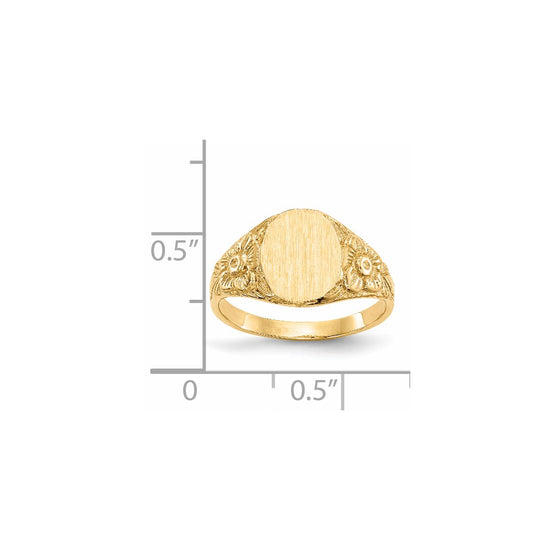 Gold Polished and Textured Signet Rings