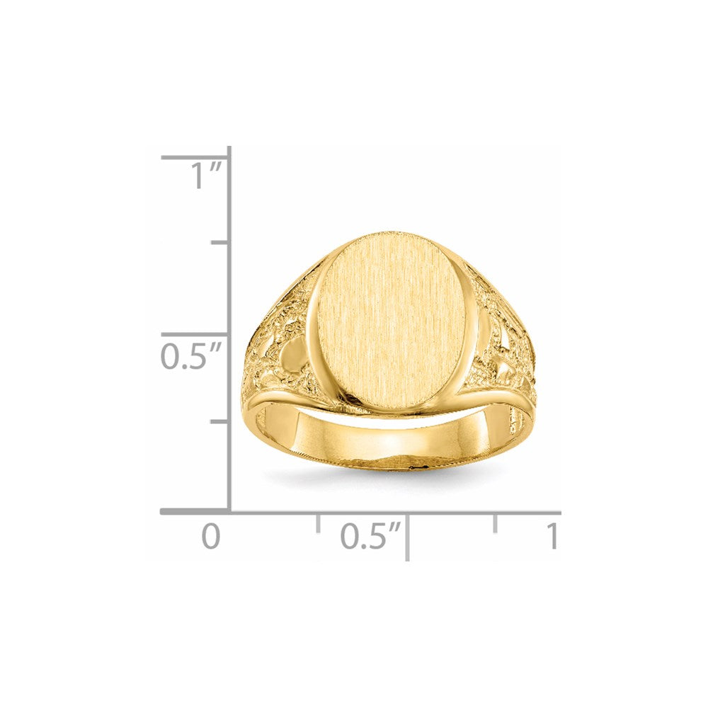 Polished Gold Fancy Signet Rings