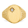 Gold Polished Diamond Signet Ring