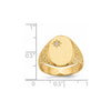 Gold Polished Diamond Signet Ring