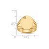 Gold Polished Diamond Signet Ring