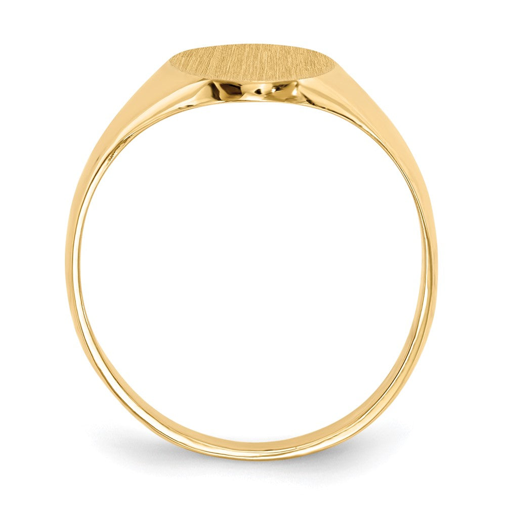 Gold Polished Tall Oval Signet Rings