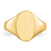 Gold Polished Tall Oval Signet Rings