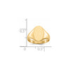 Gold Polished Tall Oval Signet Rings