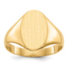 Gold Polished Tall Oval Signet Rings