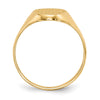 Gold Polished Tall Oval Signet Rings