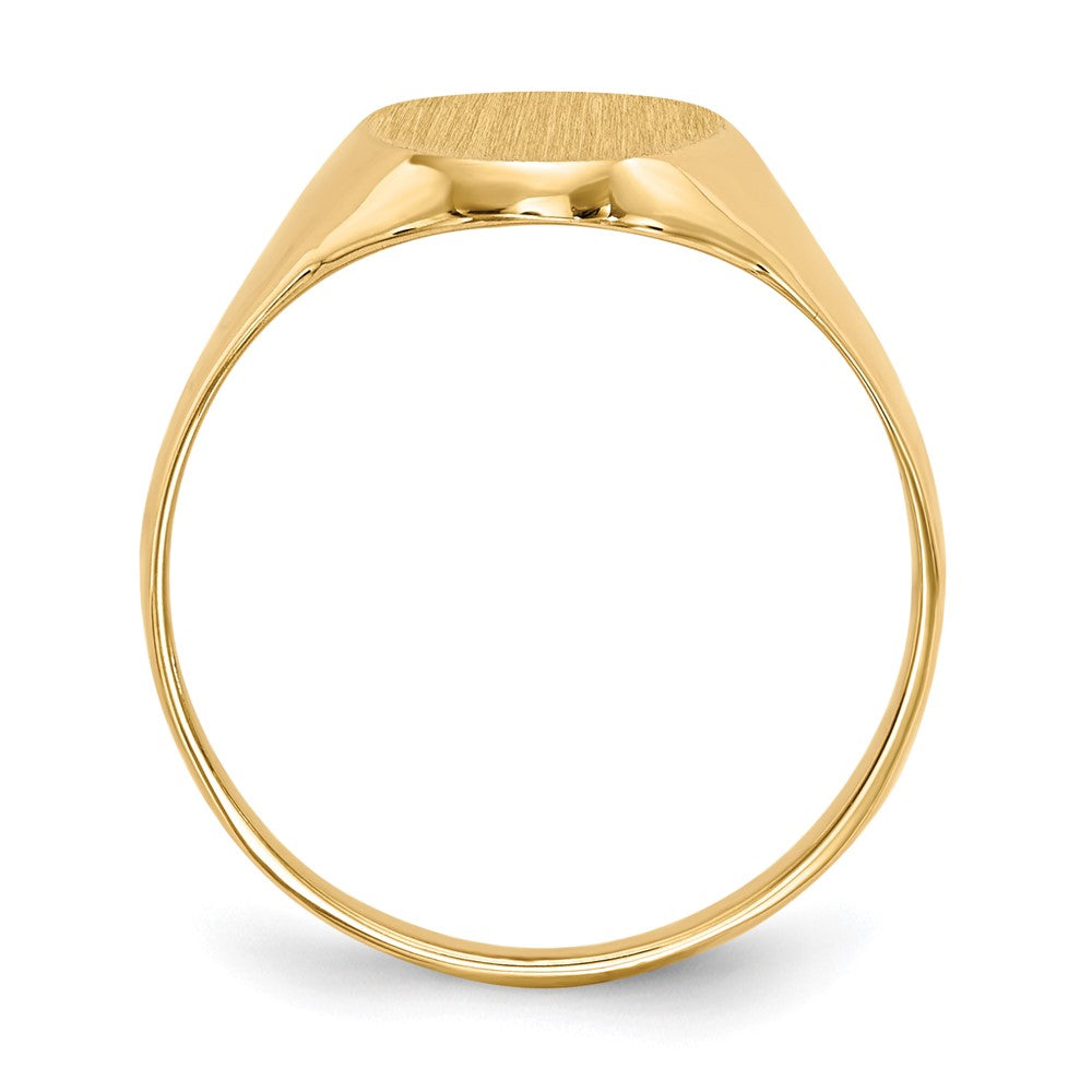 Gold Polished Tall Oval Signet Rings