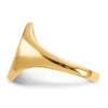 Gold Polished Tall Oval Signet Rings
