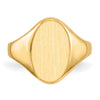 Gold Polished Tall Oval Signet Rings