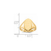 Gold Polished Tall Oval Signet Rings