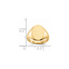Gold Polished Children's Signet Rings