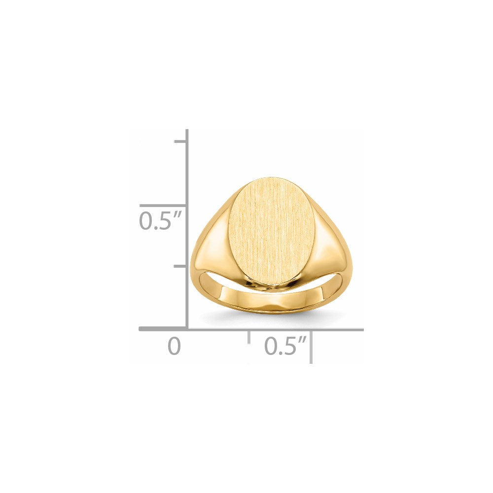 Gold Polished Children's Signet Rings