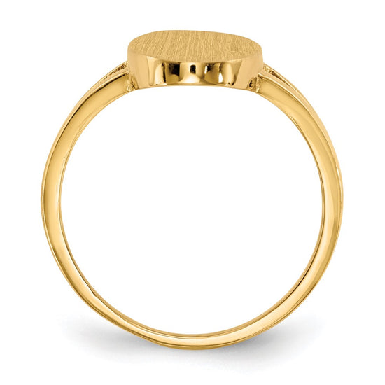 Gold Polished Closed Back Signet Ring