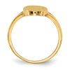 Gold Polished Closed Back Signet Ring
