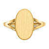 Gold Polished Closed Back Signet Ring