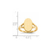 Gold Polished Closed Back Signet Ring