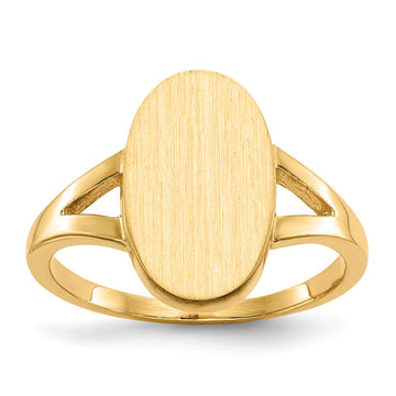 Gold Polished Closed Back Signet Ring