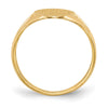 Gold Polished Closed Back Signet Ring