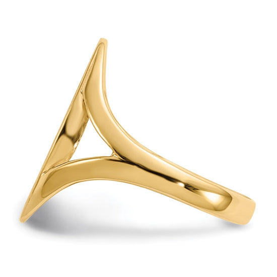 Gold Polished Closed Back Signet Ring