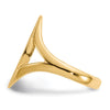 Gold Polished Closed Back Signet Ring