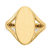 Gold Polished Closed Back Signet Ring