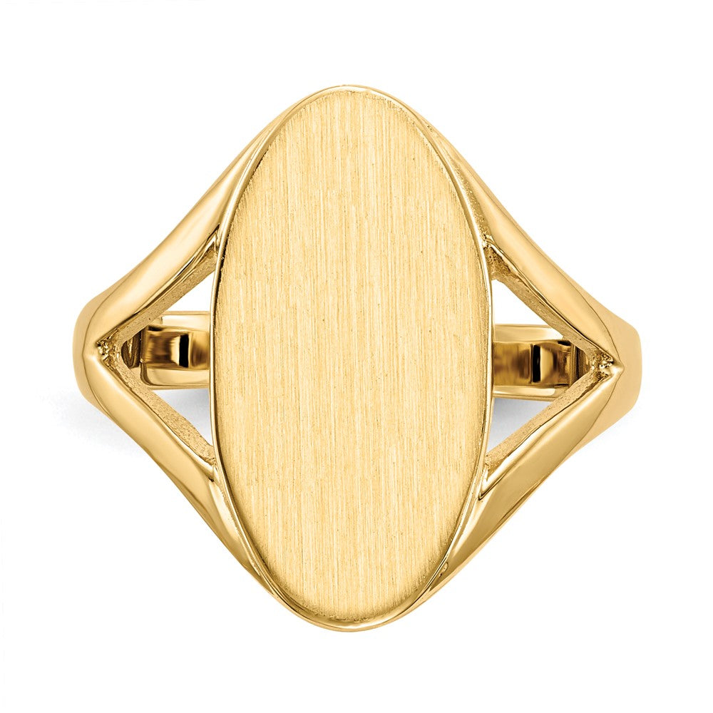 Gold Polished Closed Back Signet Ring